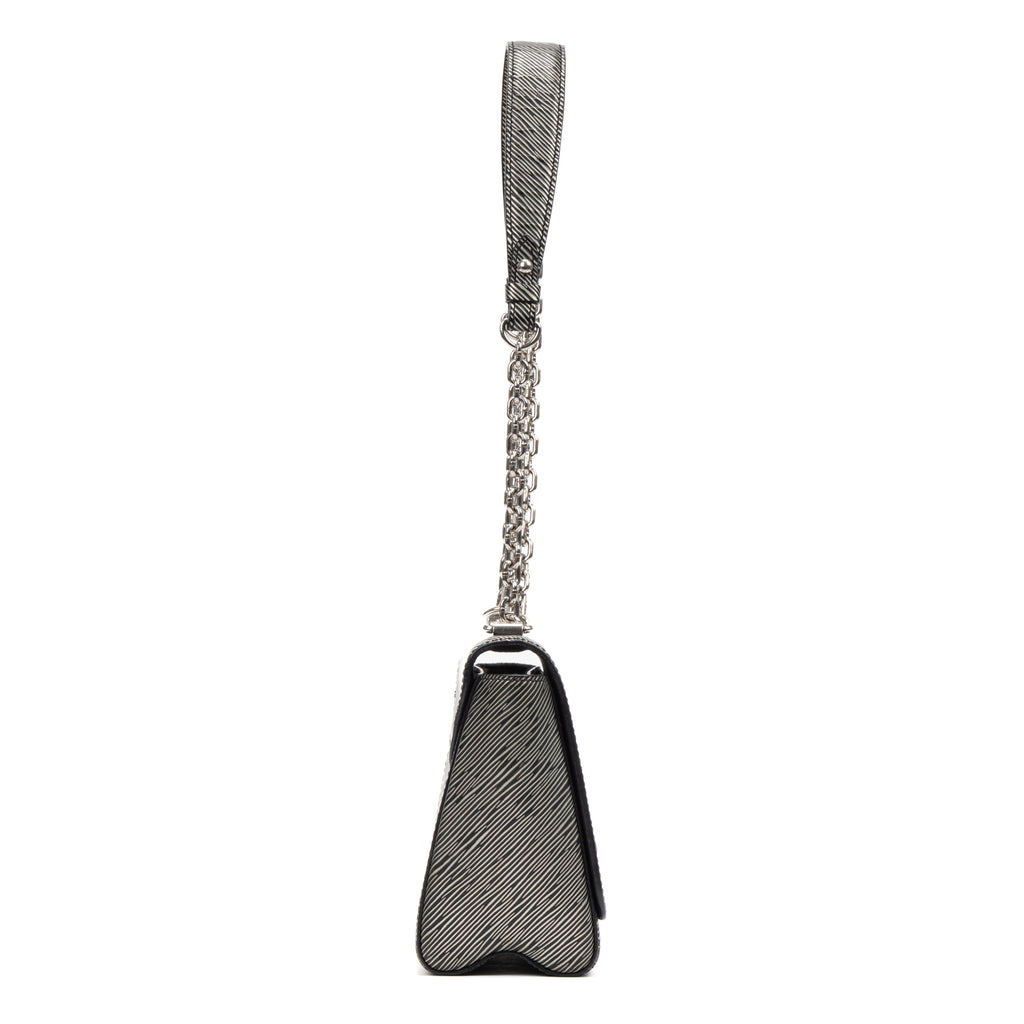 Shoulder Bag Twist MM Silver Denim Epi