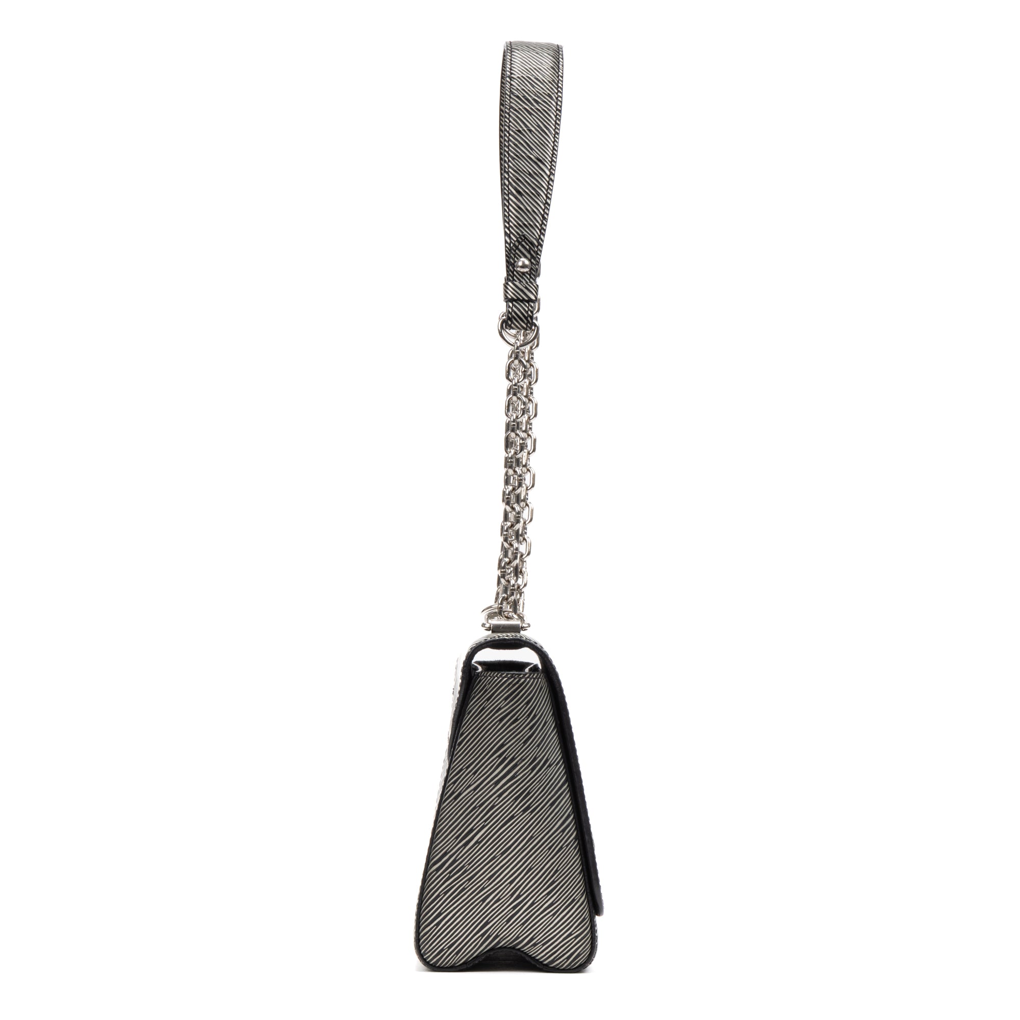 Shoulder Bag Twist MM Silver Denim Epi