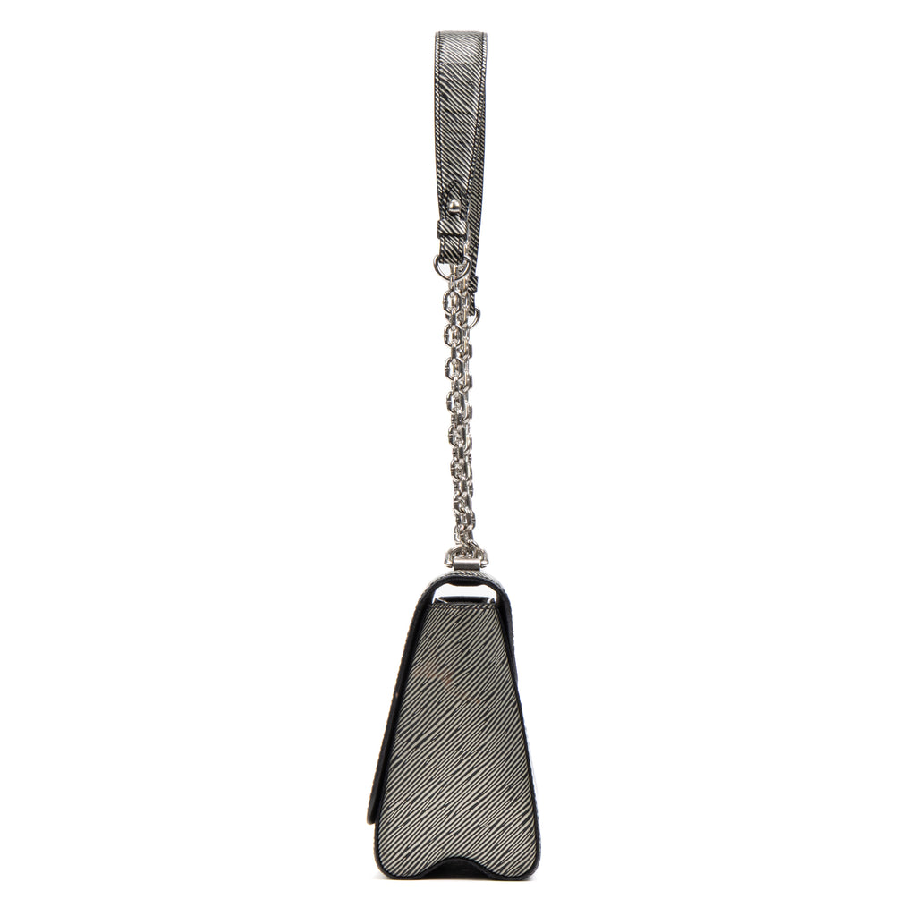 Shoulder Bag Twist MM Silver Denim Epi