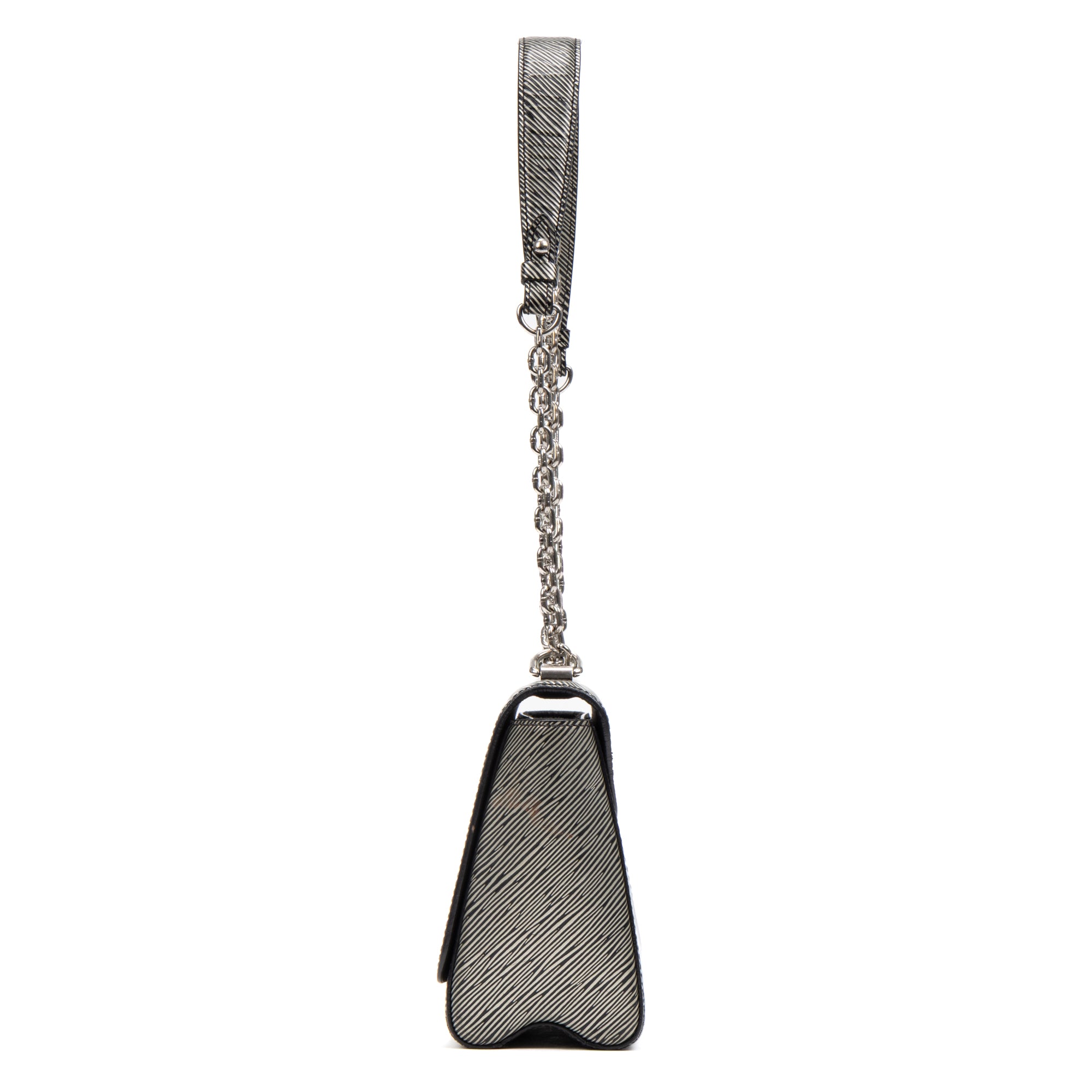 Shoulder Bag Twist MM Silver Denim Epi