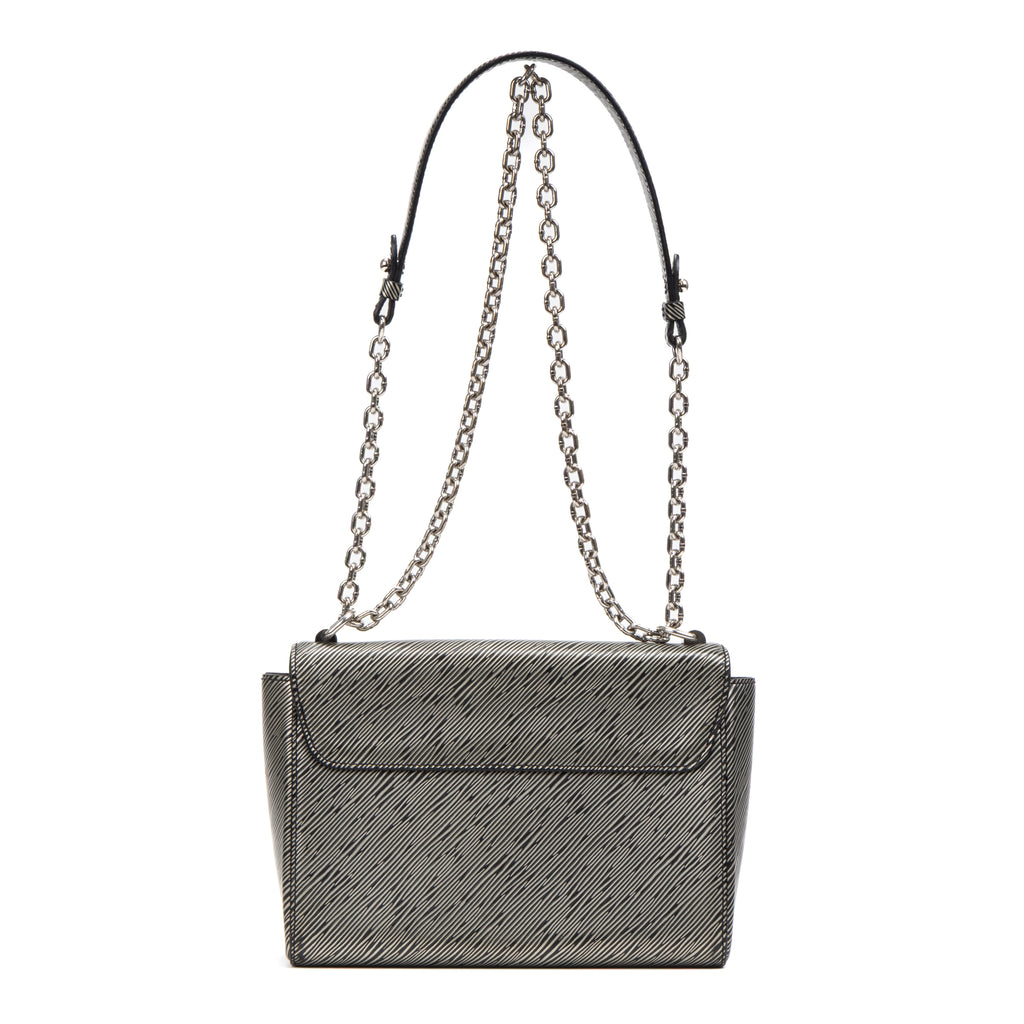 Shoulder Bag Twist MM Silver Denim Epi