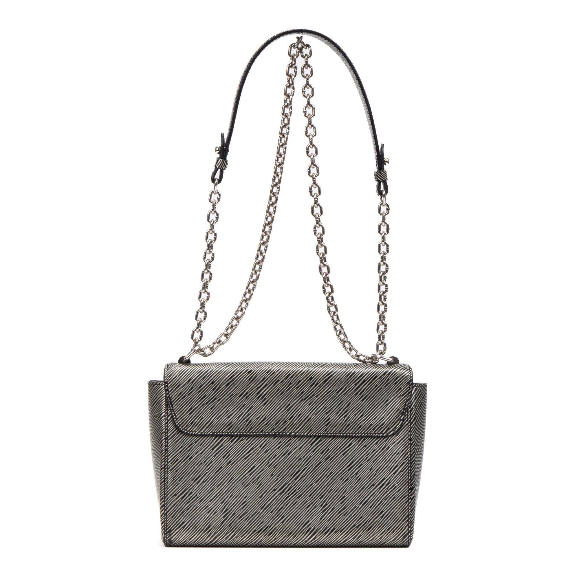 Shoulder Bag Twist MM Silver Denim Epi