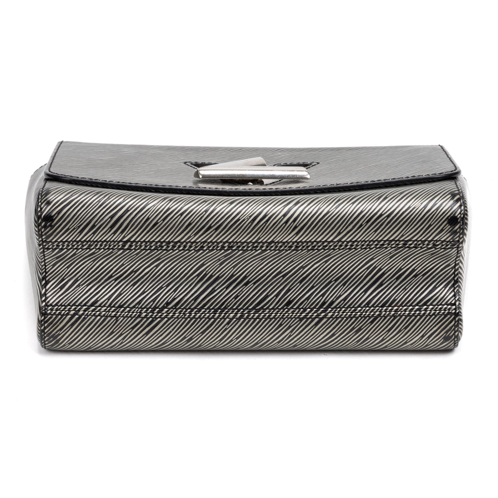 Shoulder Bag Twist MM Silver Denim Epi