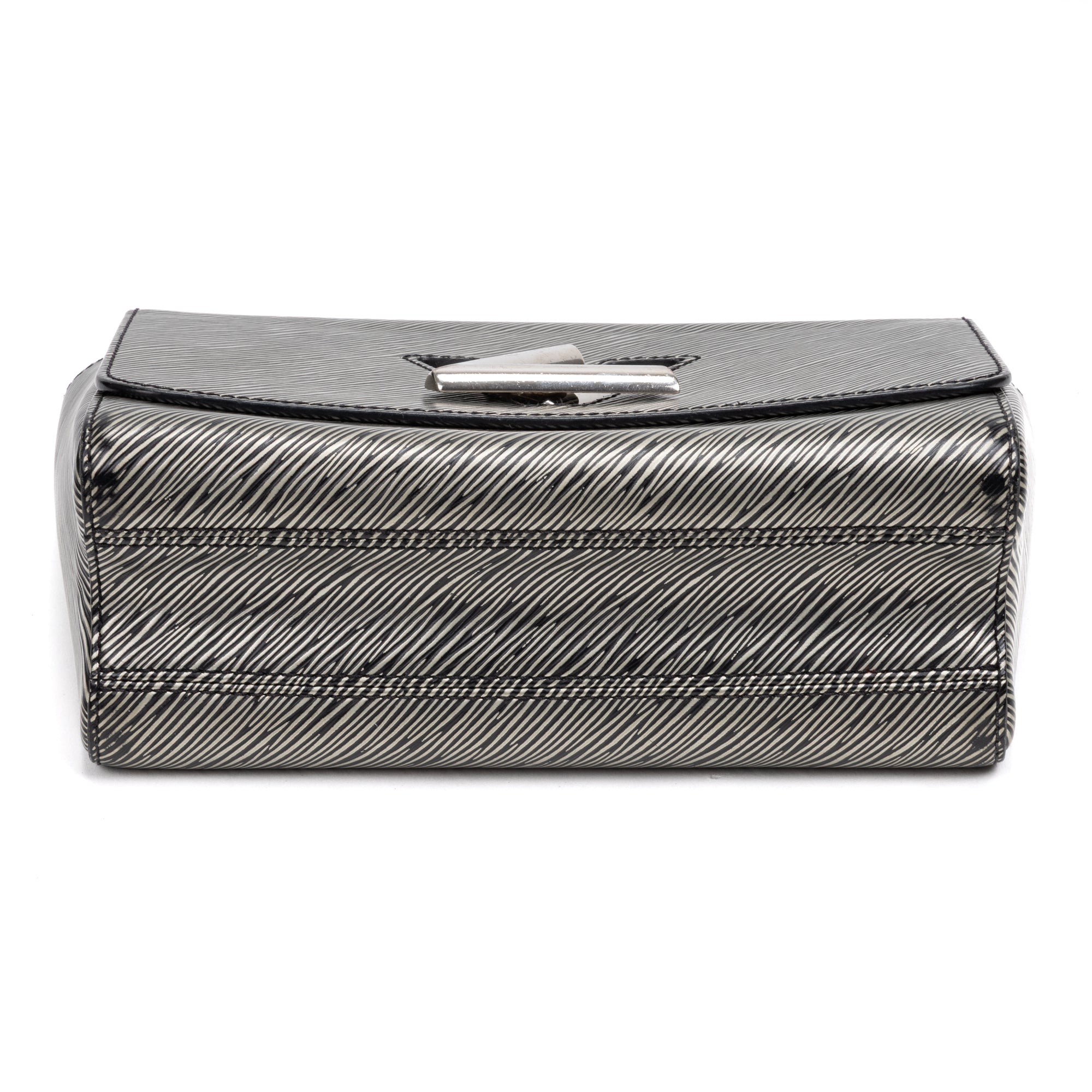 Shoulder Bag Twist MM Silver Denim Epi