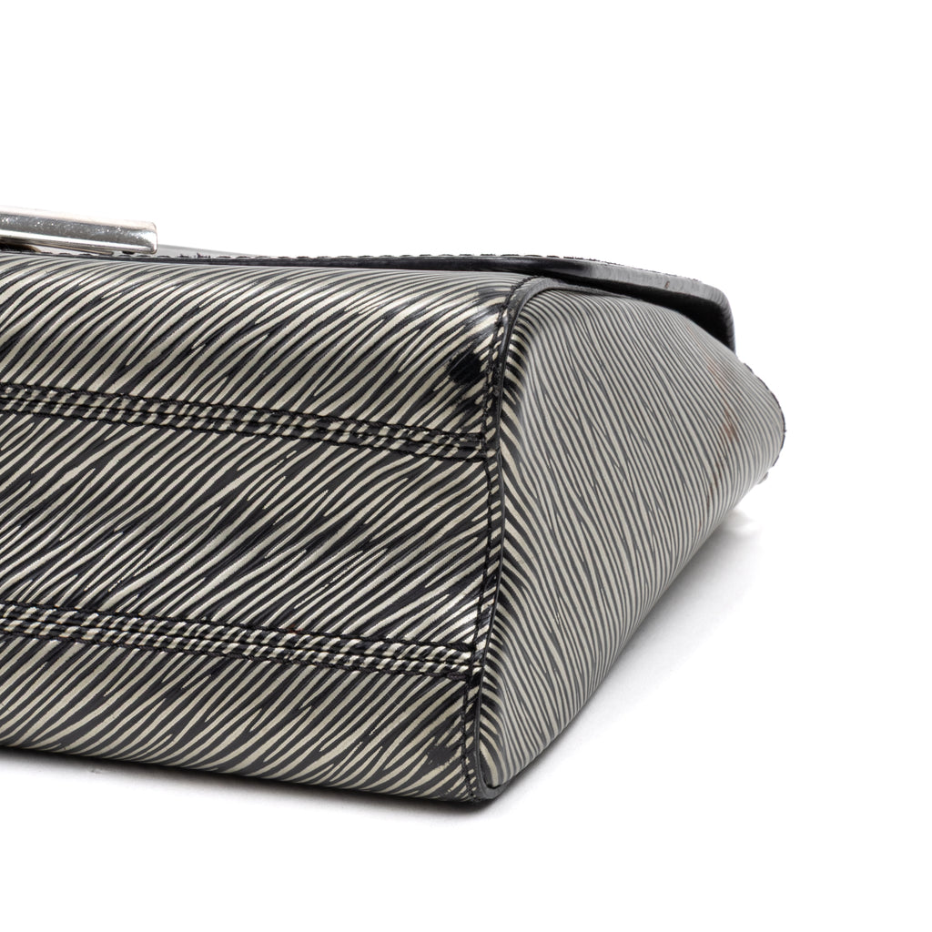 Shoulder Bag Twist MM Silver Denim Epi