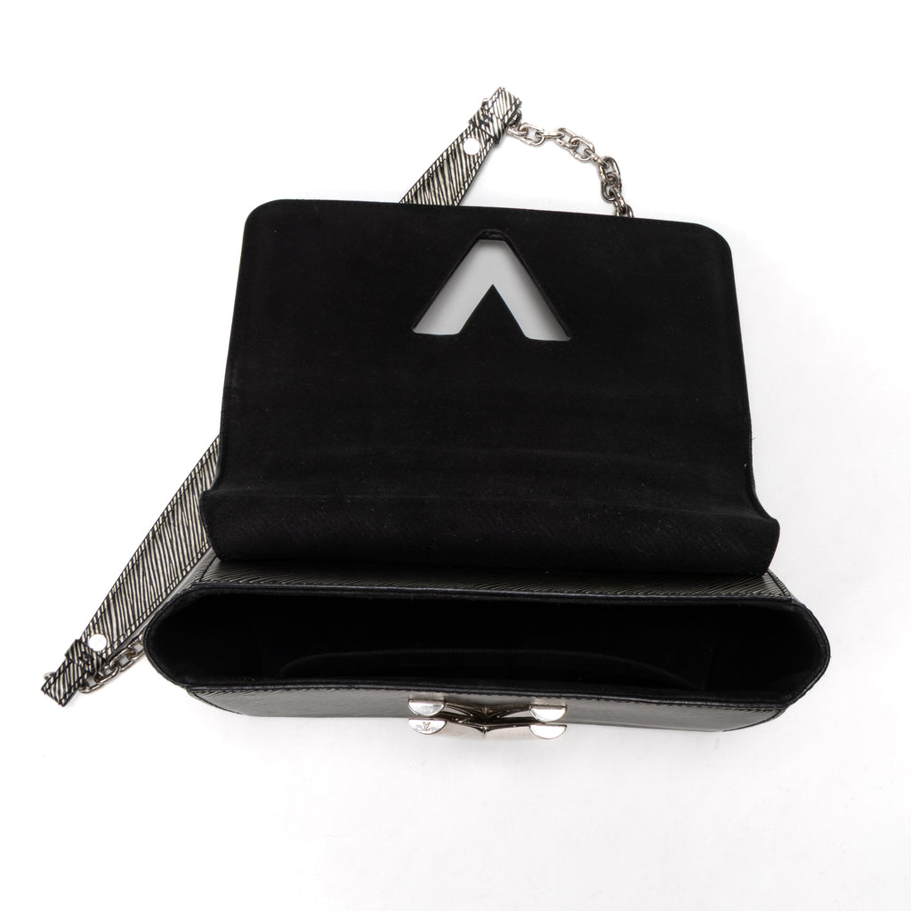 Shoulder Bag Twist MM Silver Denim Epi
