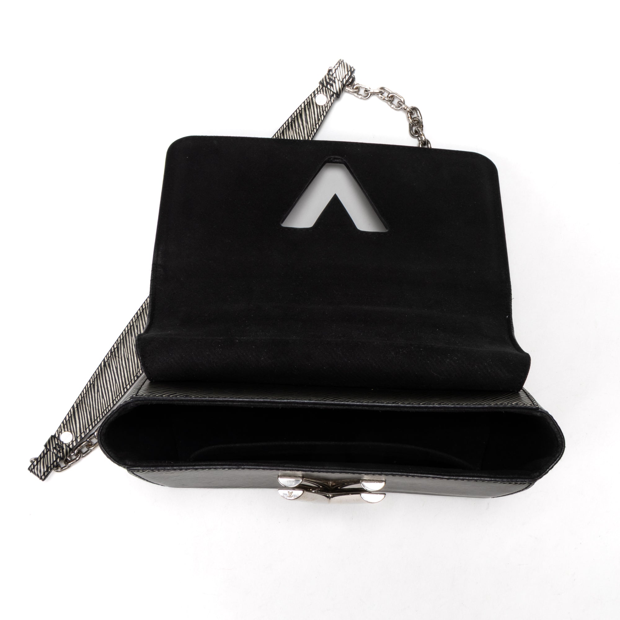 Shoulder Bag Twist MM Silver Denim Epi