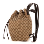 Backpack Bucket back Beige Monogrammed Canvas
