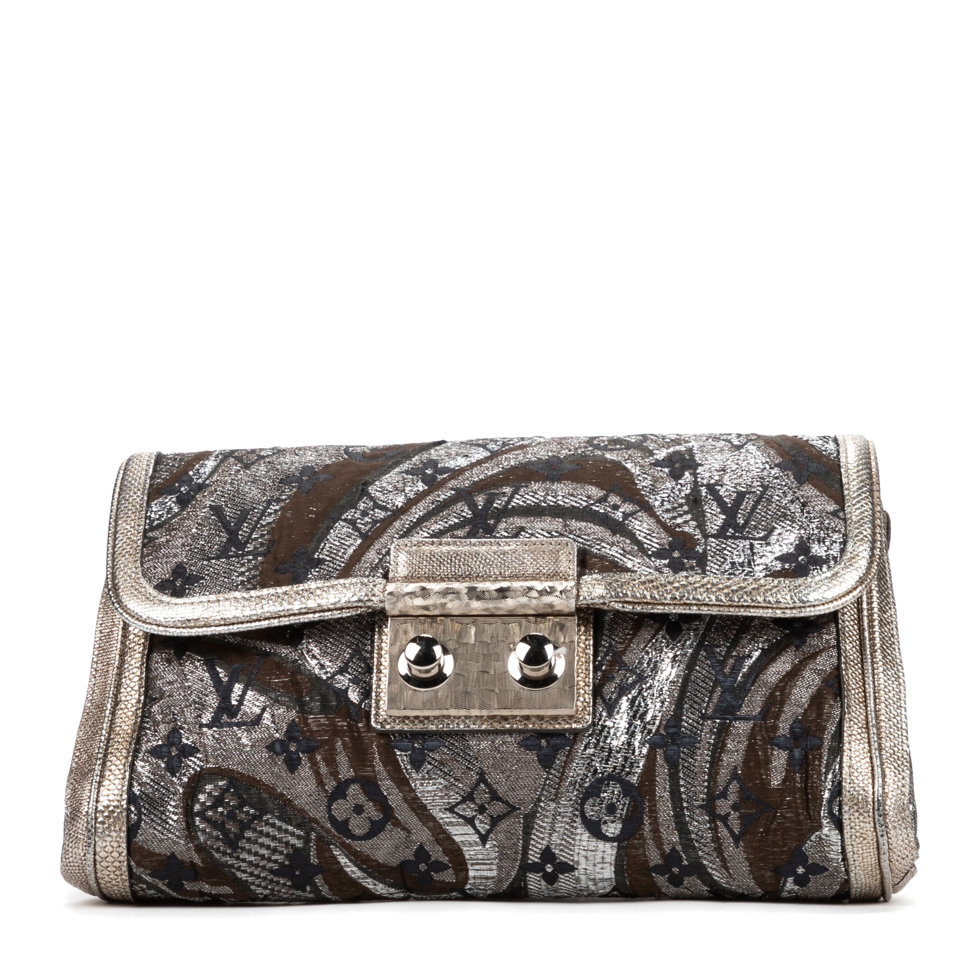 Clutch Ltd. Ed. Brocade Thalie Black Quilted Canvas