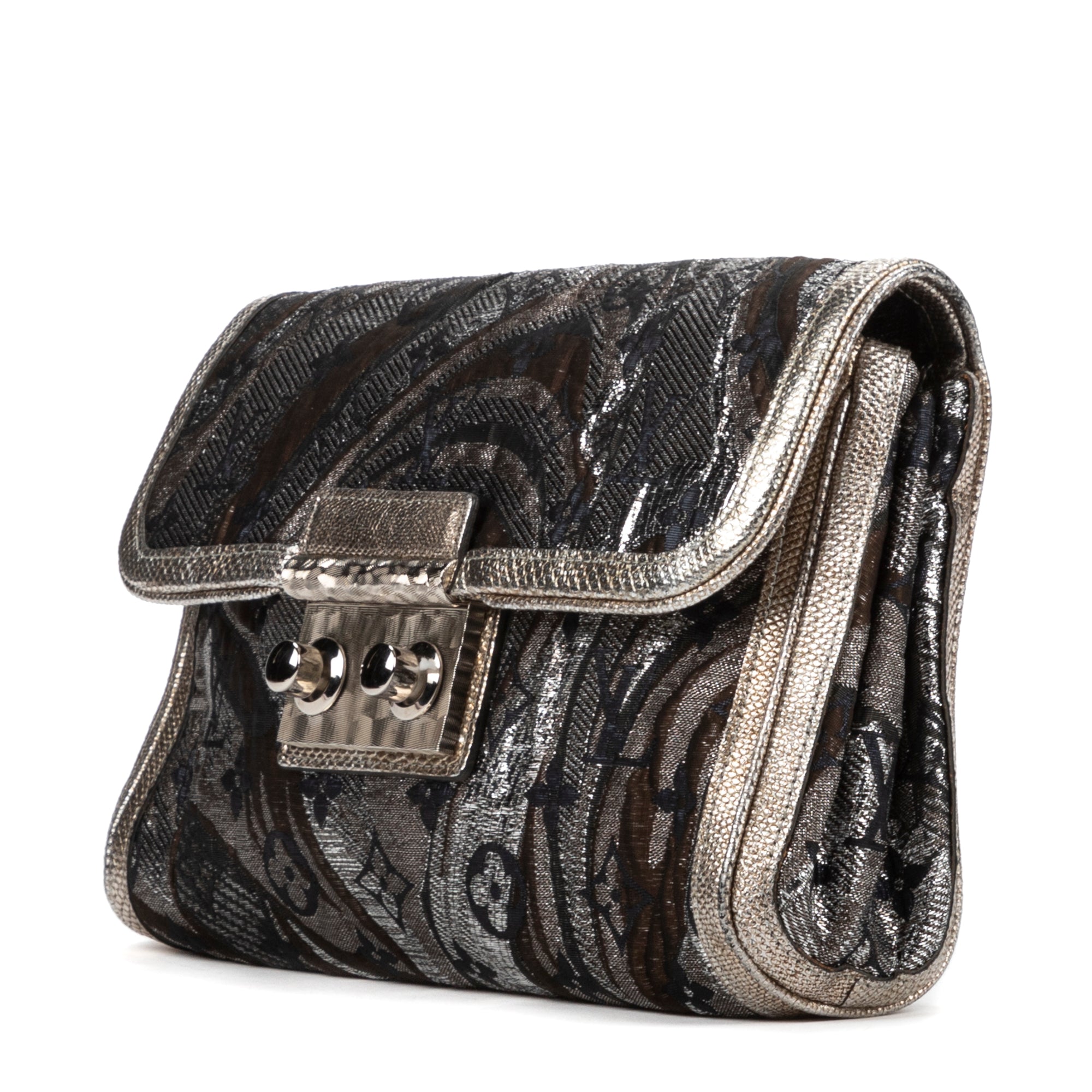 Clutch Ltd. Ed. Brocade Thalie Black Quilted Canvas