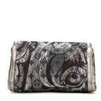 Pochette Thalie noire matelassée en toile brodée édition limitée