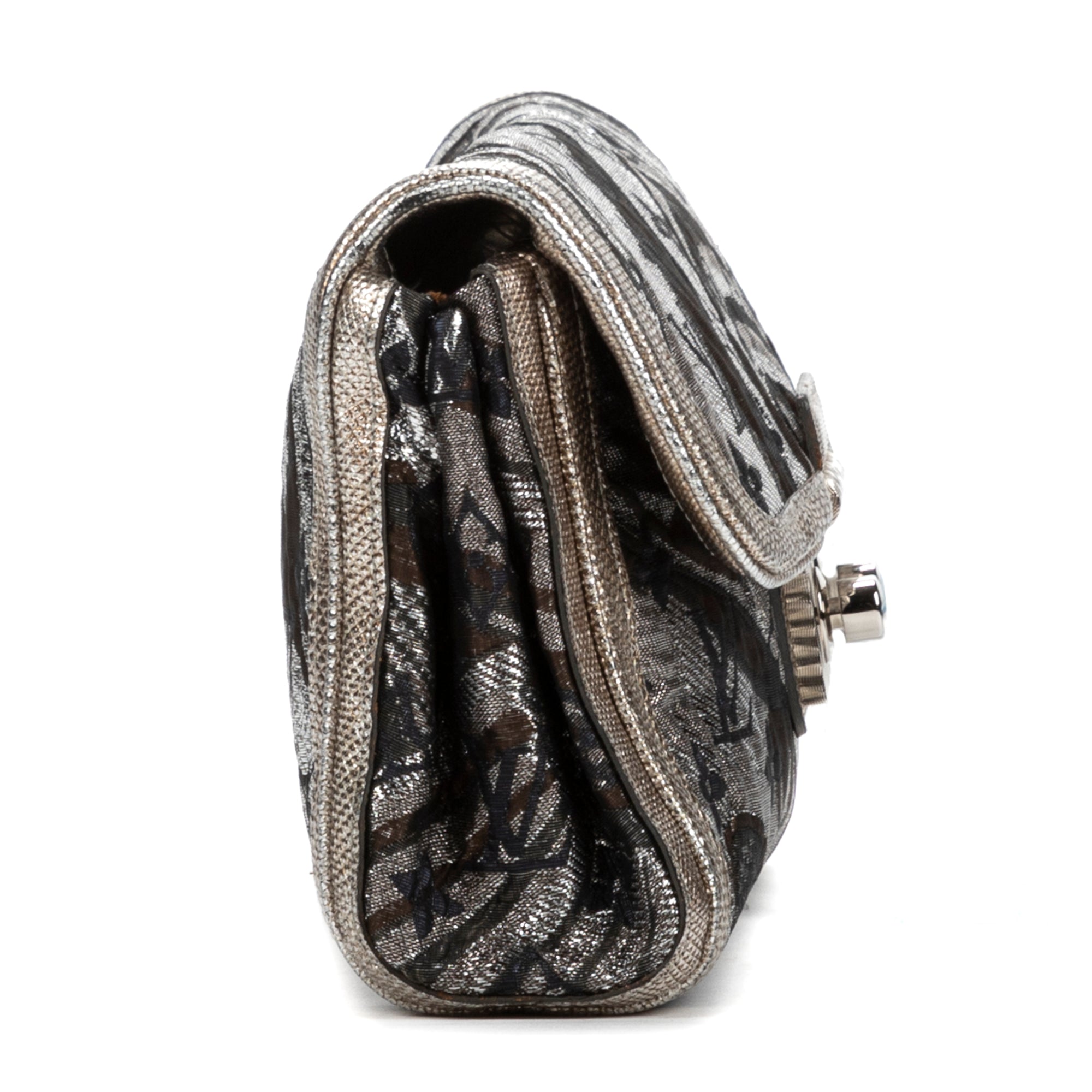 Clutch Ltd. Ed. Brocade Thalie Black Quilted Canvas