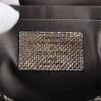 Pochette Thalie noire matelassée en toile brodée édition limitée