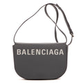 Sac Bandoulière Ville Day Flap Crossbody Cuir de Veau Gris