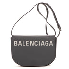Sac Bandoulière Ville Day Flap Crossbody Cuir de Veau Gris