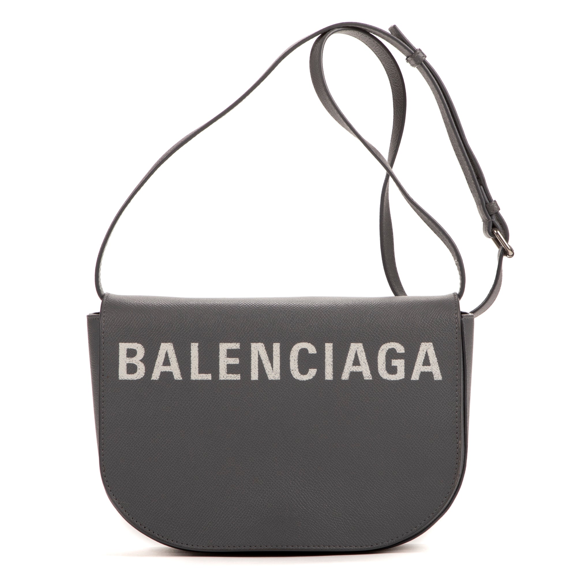 Sac Bandoulière Ville Day Flap Crossbody Cuir de Veau Gris