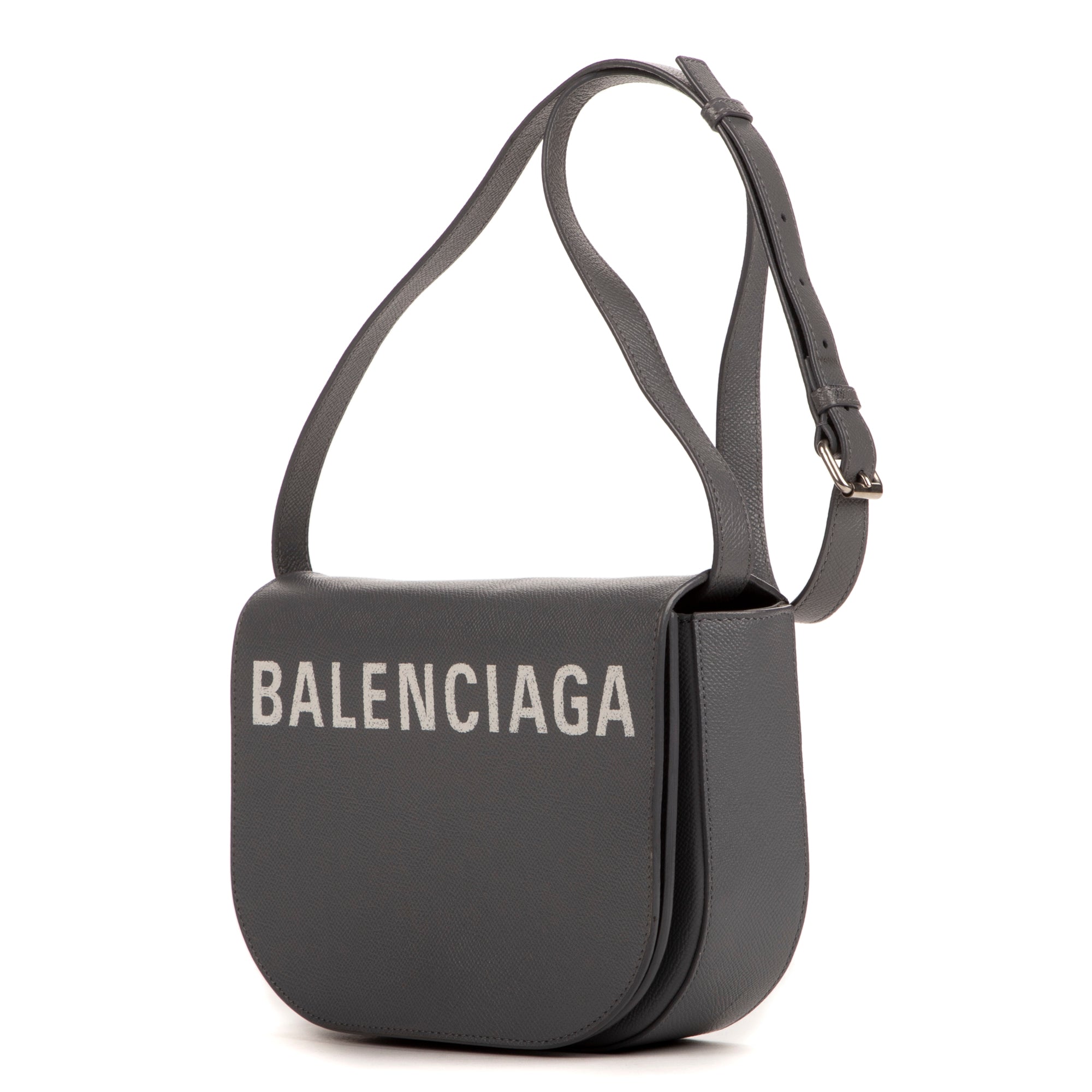 Sac Bandoulière Ville Day Flap Crossbody Cuir de Veau Gris