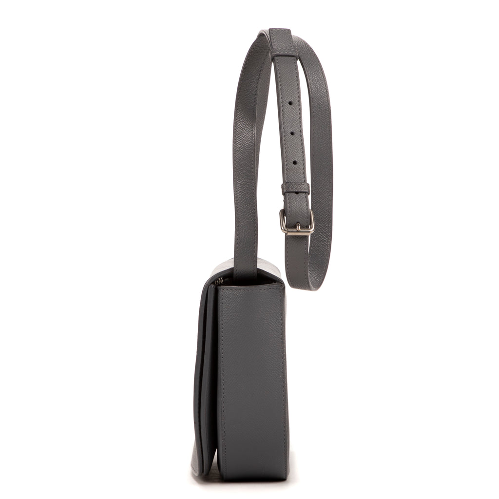 Sac Bandoulière Ville Day Flap Crossbody Cuir de Veau Gris