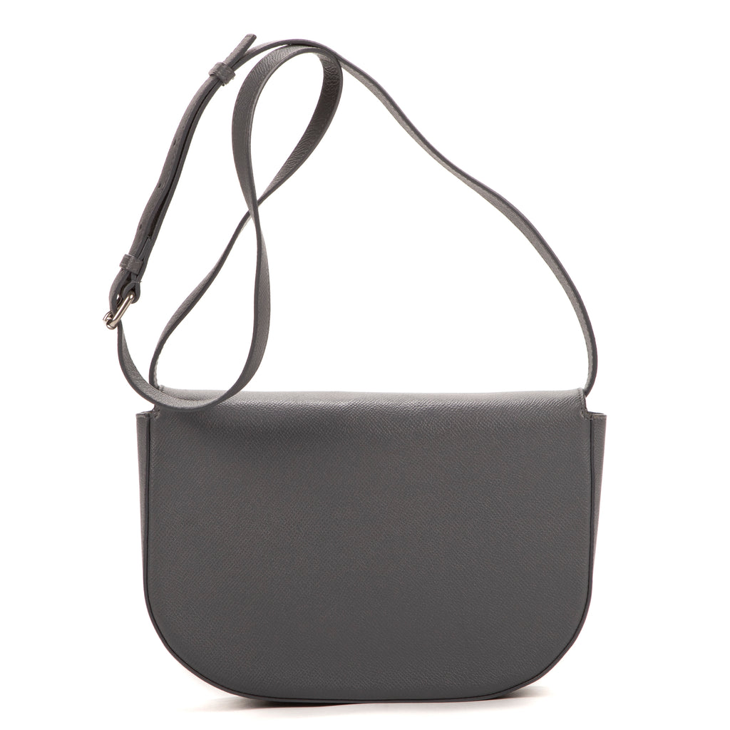 Sac Bandoulière Ville Day Flap Crossbody Cuir de Veau Gris