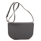Sac Bandoulière Ville Day Flap Crossbody Cuir de Veau Gris