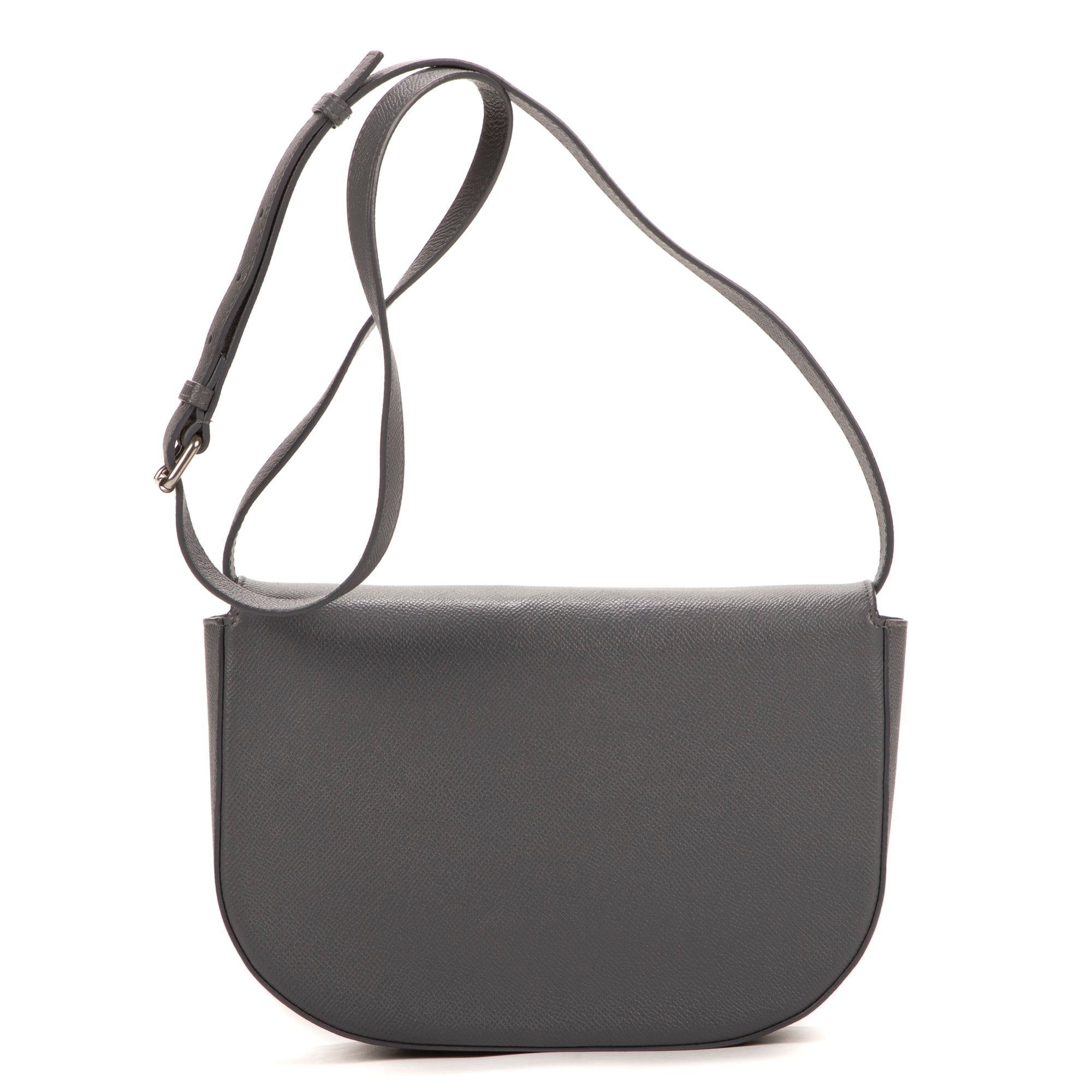 Sac Bandoulière Ville Day Flap Crossbody Cuir de Veau Gris