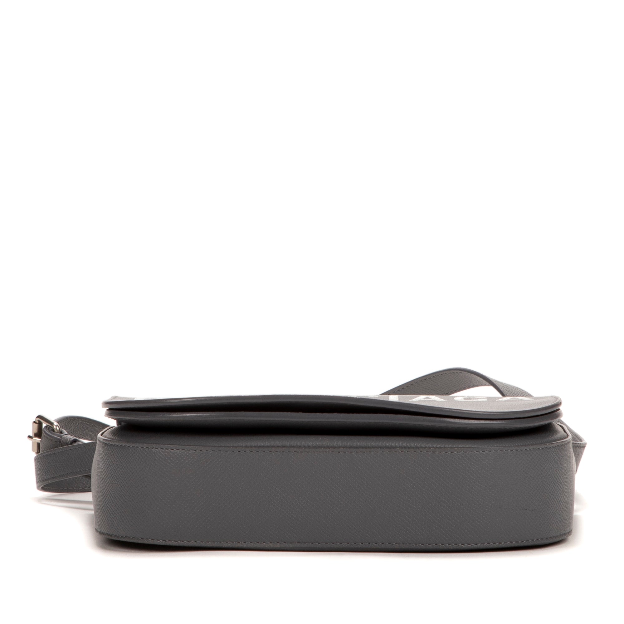 Sac Bandoulière Ville Day Flap Crossbody Cuir de Veau Gris