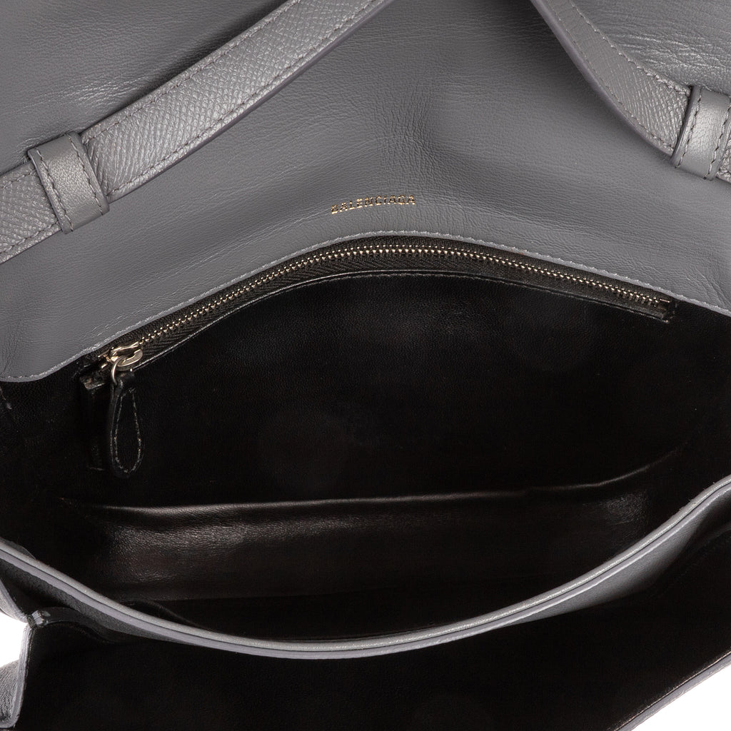Shoulder Bag Ville Day Flap Crossbody Grey Calfskin Leather