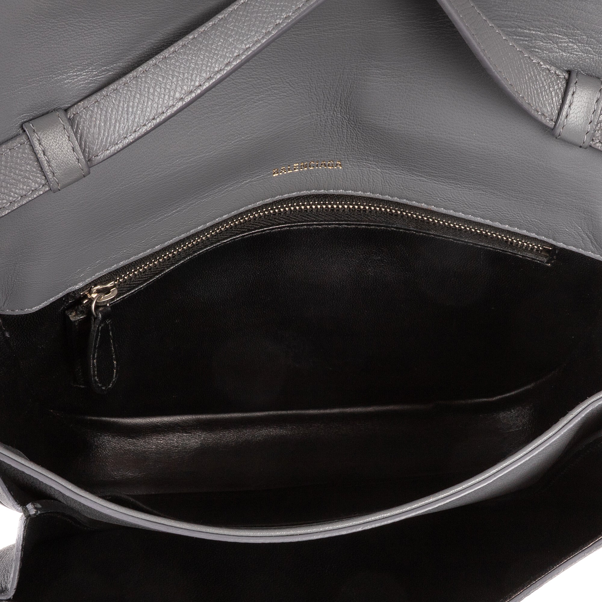 Shoulder Bag Ville Day Flap Crossbody Grey Calfskin Leather