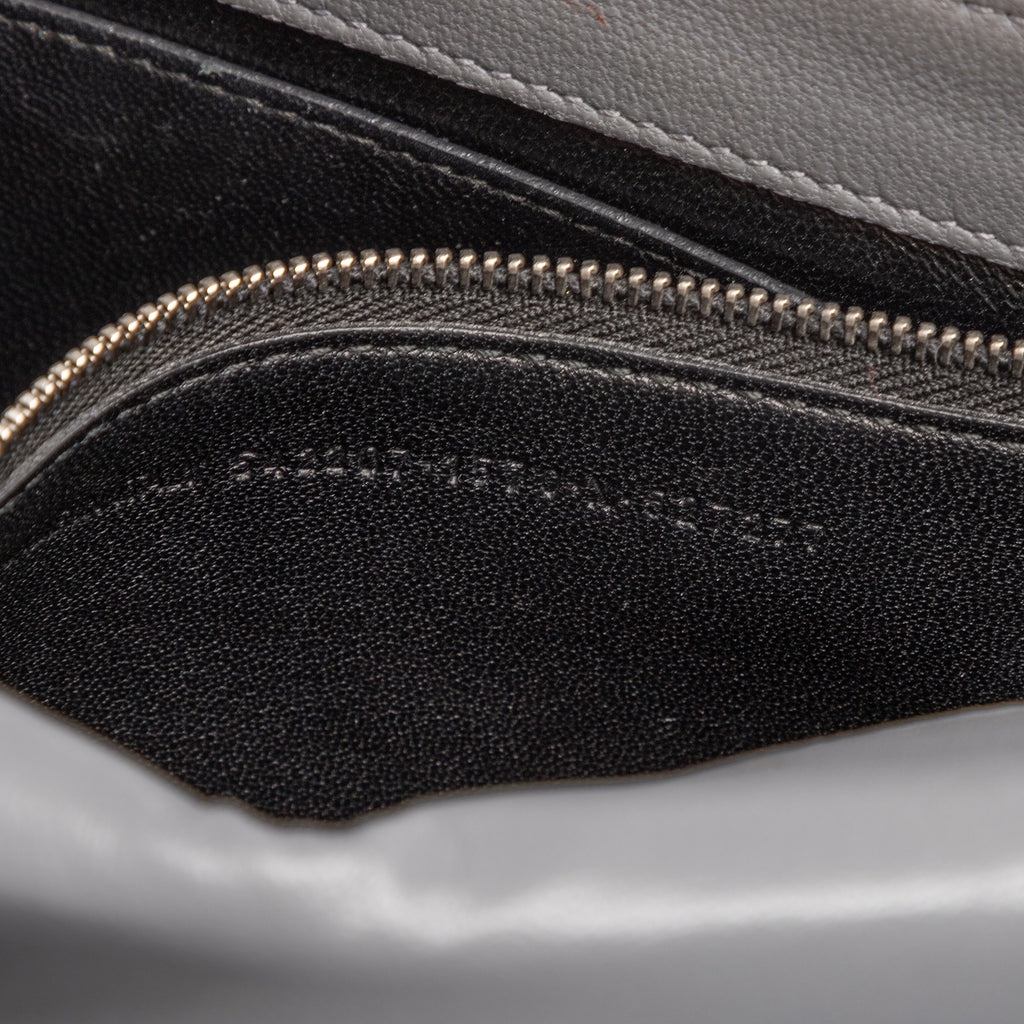 Shoulder Bag Ville Day Flap Crossbody Grey Calfskin Leather
