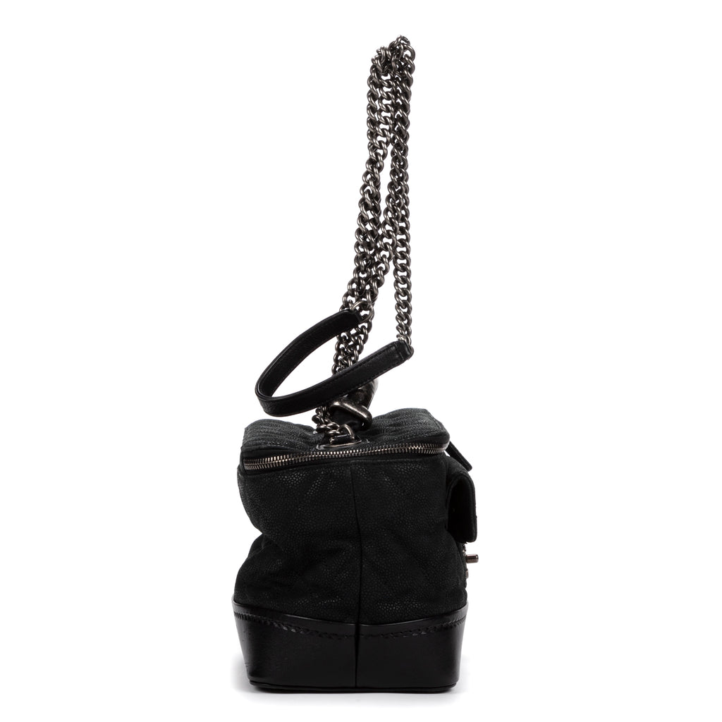 Handbag Vanity case Round Black Caviar Leather