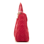 Handbag Large Lady Dior Zip GM Pink Calfskin Leather
