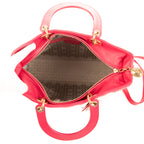 Handbag Large Lady Dior Zip GM Pink Calfskin Leather