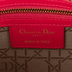 Handbag Large Lady Dior Zip GM Pink Calfskin Leather