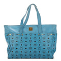 Bolso de hombro con cremallera en lona revestida Visetos azul