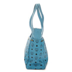 Bolso de hombro con cremallera en lona revestida Visetos azul