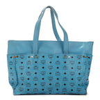 Bolso de hombro con cremallera en lona revestida Visetos azul
