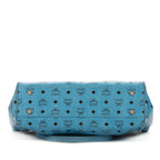 Bolso de hombro con cremallera en lona revestida Visetos azul