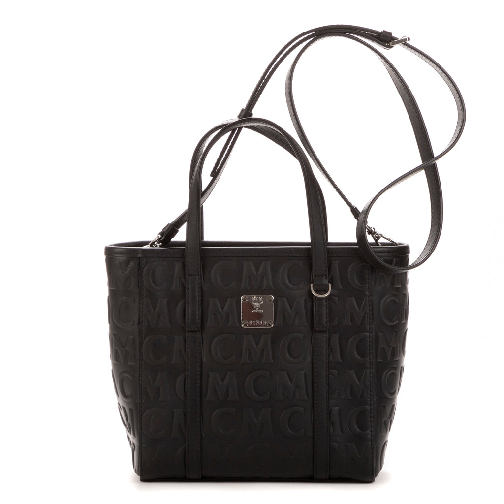 Bolso de mano Mini Tote Lona Revestida Visetos Negra