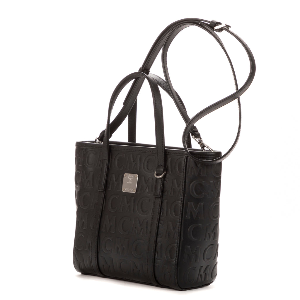 Bolso de mano Mini Tote Lona Revestida Visetos Negra