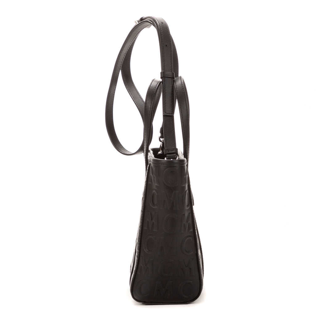 Bolso de mano Mini Tote Lona Revestida Visetos Negra