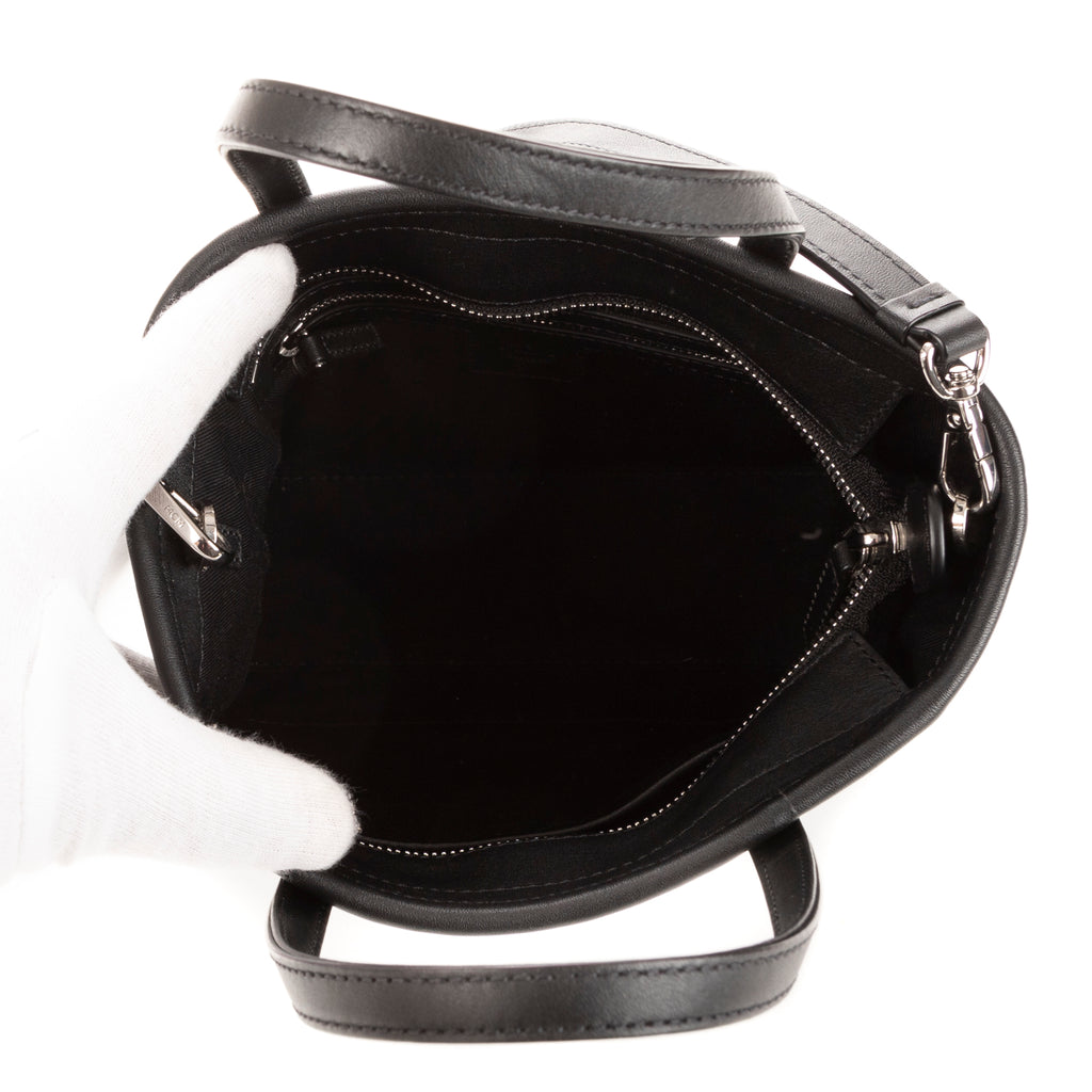 Bolso de mano Mini Tote Lona Revestida Visetos Negra