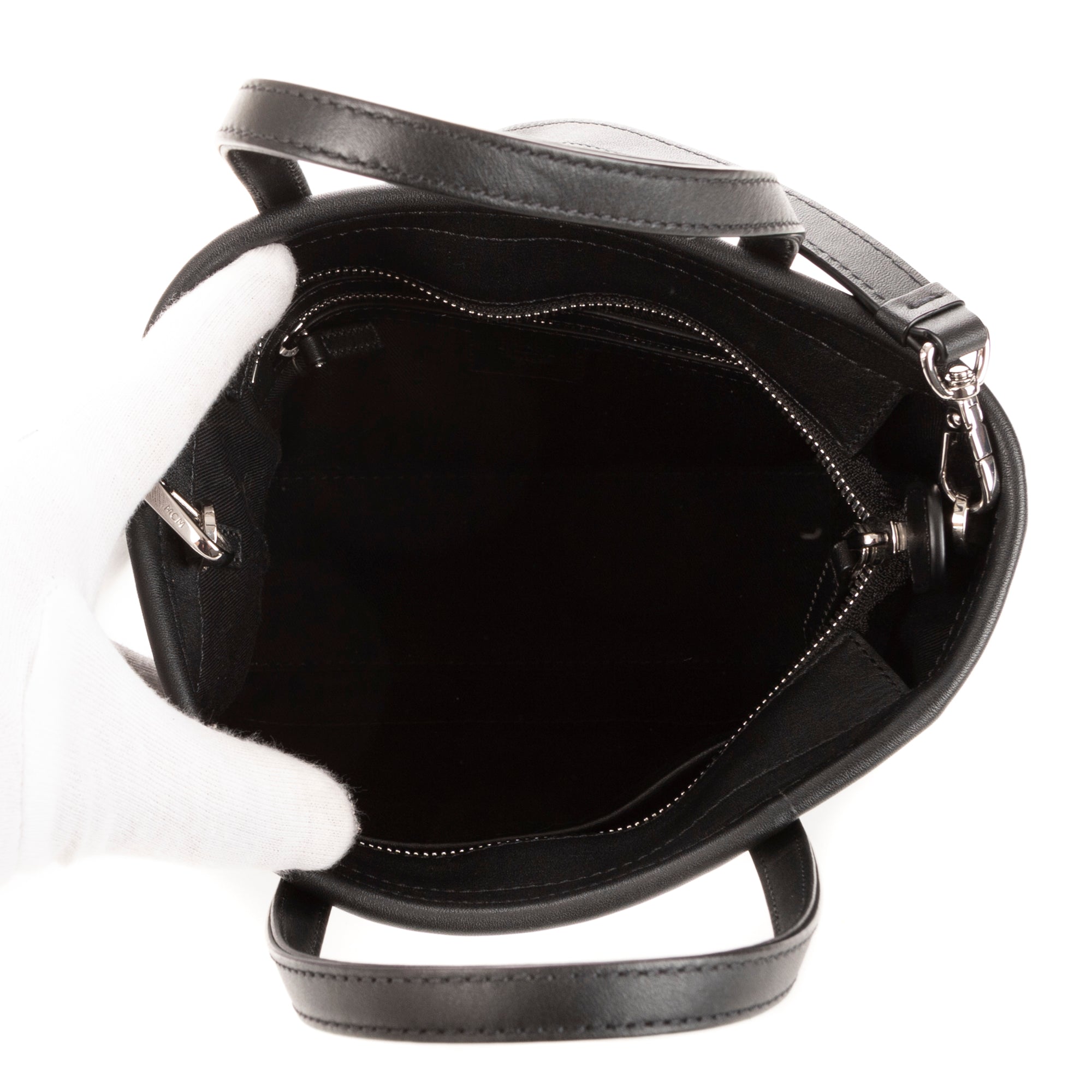 Bolso de mano Mini Tote Lona Revestida Visetos Negra