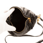 Bolso de Hombro Lola de Piel de Becerro Negra
