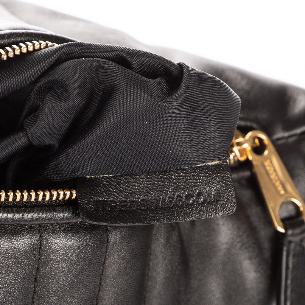 Shoulder Bag Lola Black Calfskin Leather