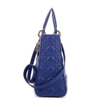 Handbag Large Lady Dior Zip GM Purple Calfskin Leather