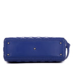 Handbag Large Lady Dior Zip GM Purple Calfskin Leather