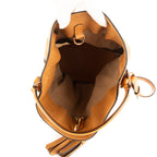 Bolso de Hombro Mochila Cuadros Marrones