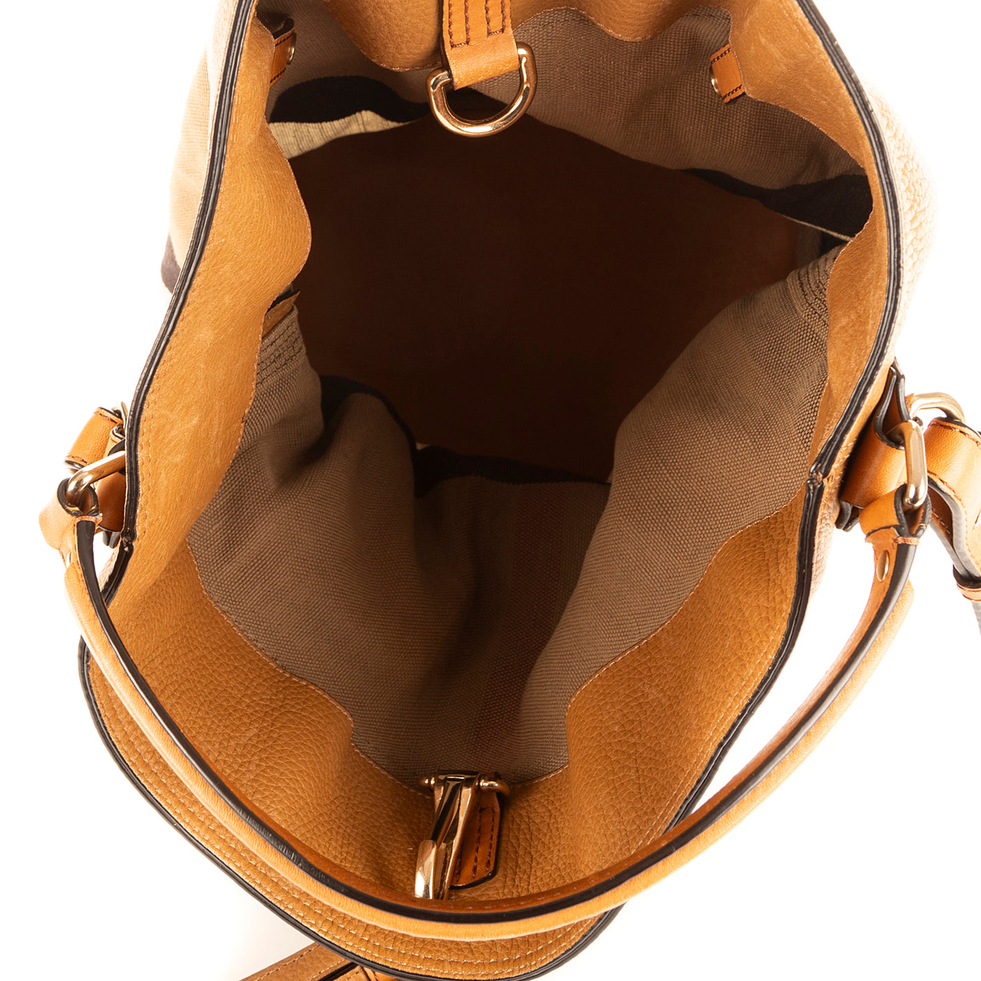 Shoulder Bag Rucksack Brown Check