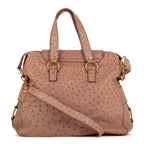 Sac bandoulière Sac Rive Gauch en cuir Rose Ostriche