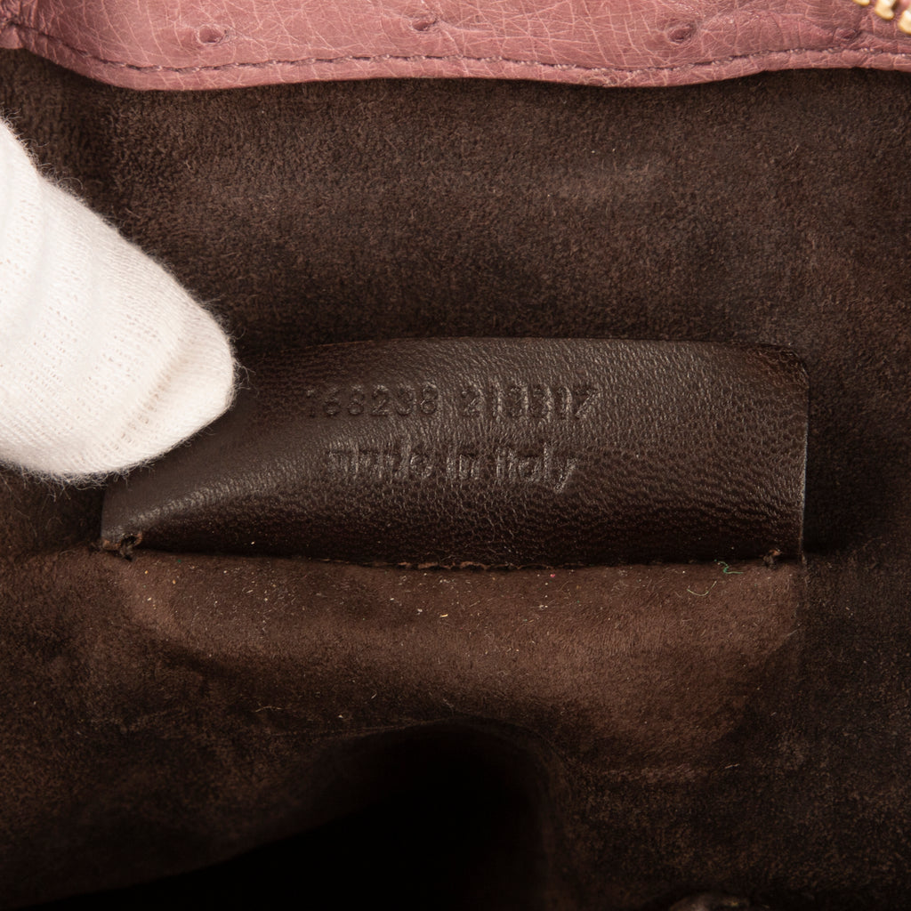 Sac bandoulière Sac Rive Gauch en cuir Rose Ostriche